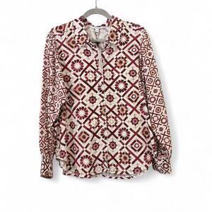 Chicos blackcurrant dolman sleeve button